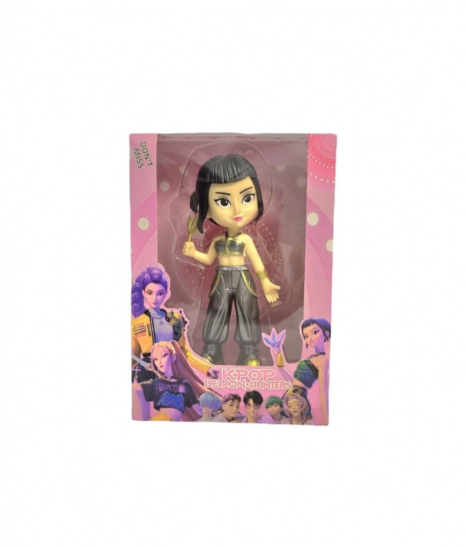 Set 6 figurine K Pop Demon Hunter Girl, MASHASHOP, cu accesorii, mov/multicolor, 18 cm