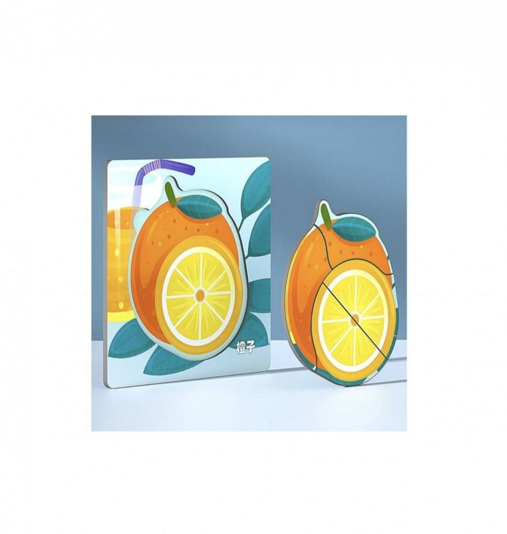 Set 6 puzzle 6 in 1, Fructe, piese mari, multicolor, 1 an+