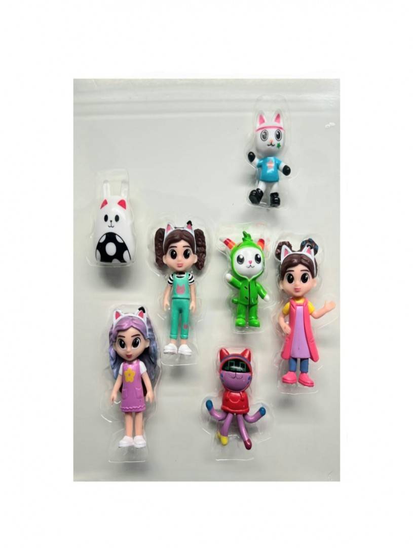 Set 7 figurine Gabby’s Dollhouse, multicolor, 5 cm - 8 cm