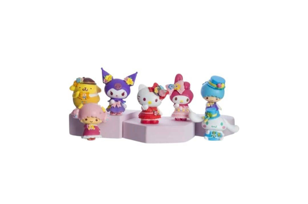 Set 7 Figurine Hello Kitty, Sanrio Kuromi, multicolor, 8 cm