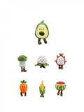 Set 7 Legume de plus, tip breloc, parfumate, multicolor, 15 cm