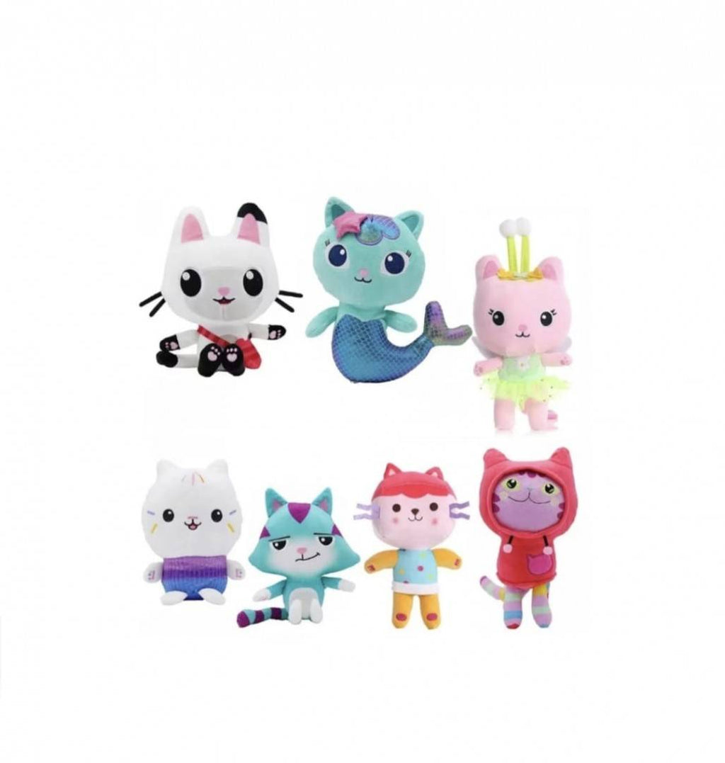 Set 7 Mascote de plus, Gabbys Dollhouse, multicolor, 20 cm - 25 cm