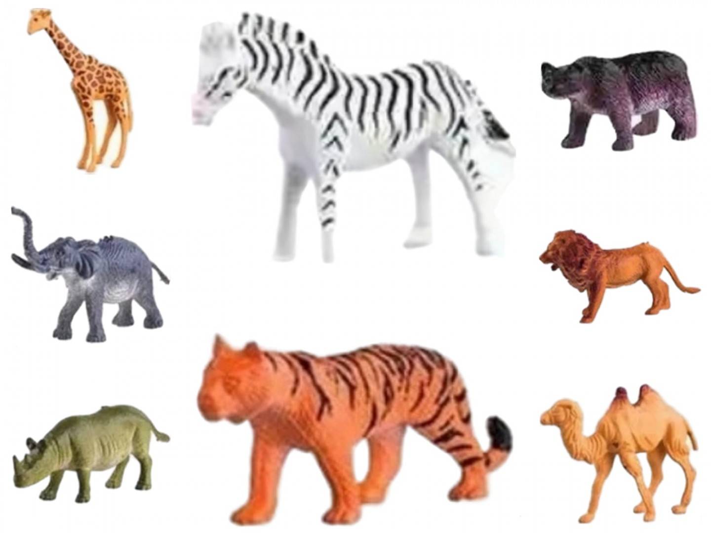 Set 8 Figurine, Animale Salbatice, multicolor, 10 cm