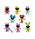 Set 8 Figurine de plus, The Smiling Critters, tip breloc, multicolor, 18 cm