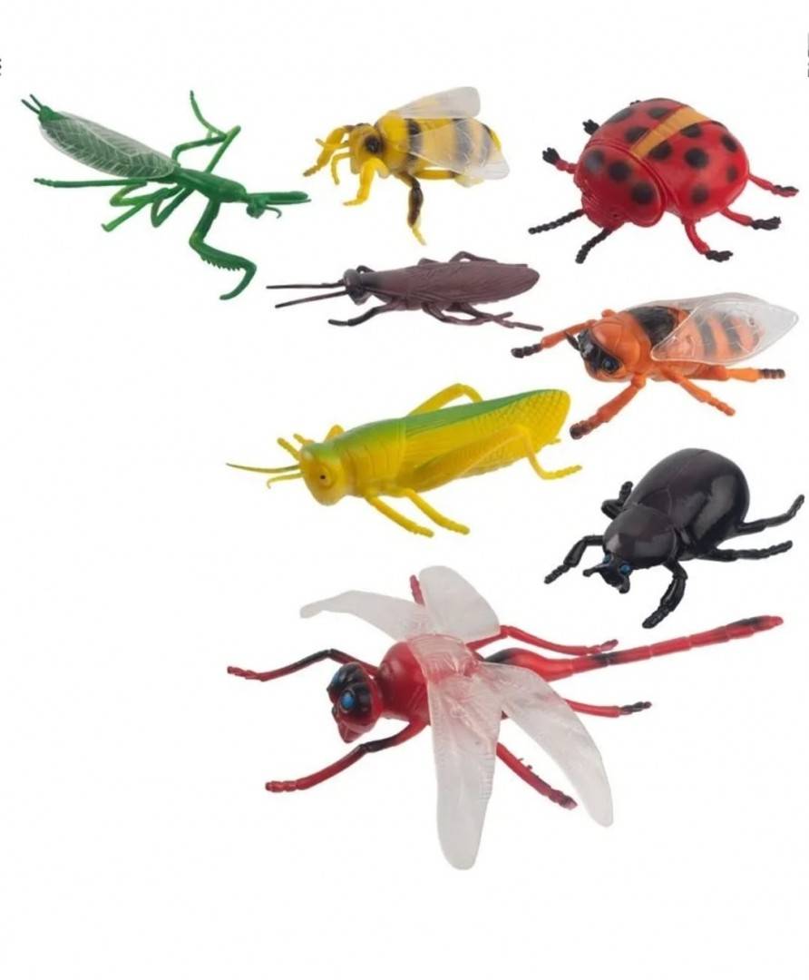 Set 8 Figurine, Insecte mari, multicolor, 8 cm - 10 cm