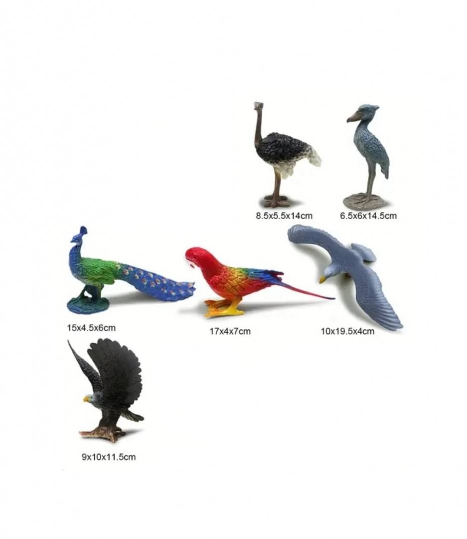 Set 8 Figurine, Pasarile Lumii, multicolor, 8 cm - 12 cm