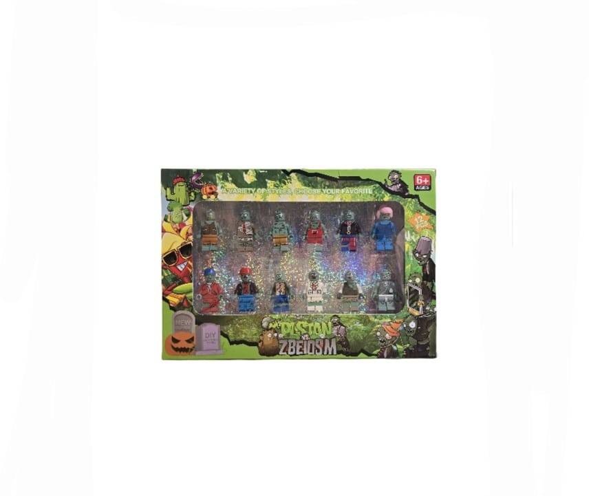 Set 8 figurine, Plants vs Zombies, multicolor, 5 cm
