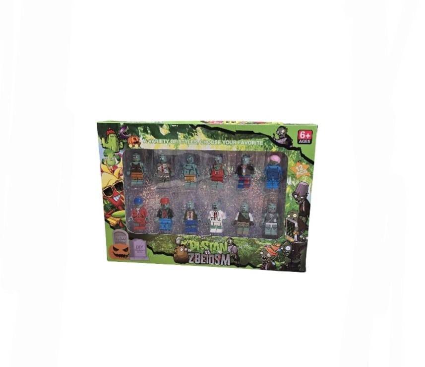 Set 8 figurine, Plants vs Zombies, multicolor, 5 cm