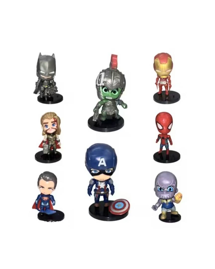 Set 8 Figurine Super Eroi, Super Hero Avengers, multicolor, 10 cm
