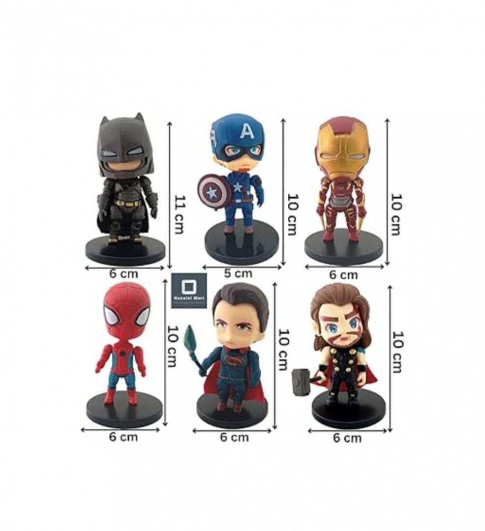 Set 8 Figurine Super Eroi, Super Hero Avengers, multicolor, 10 cm
