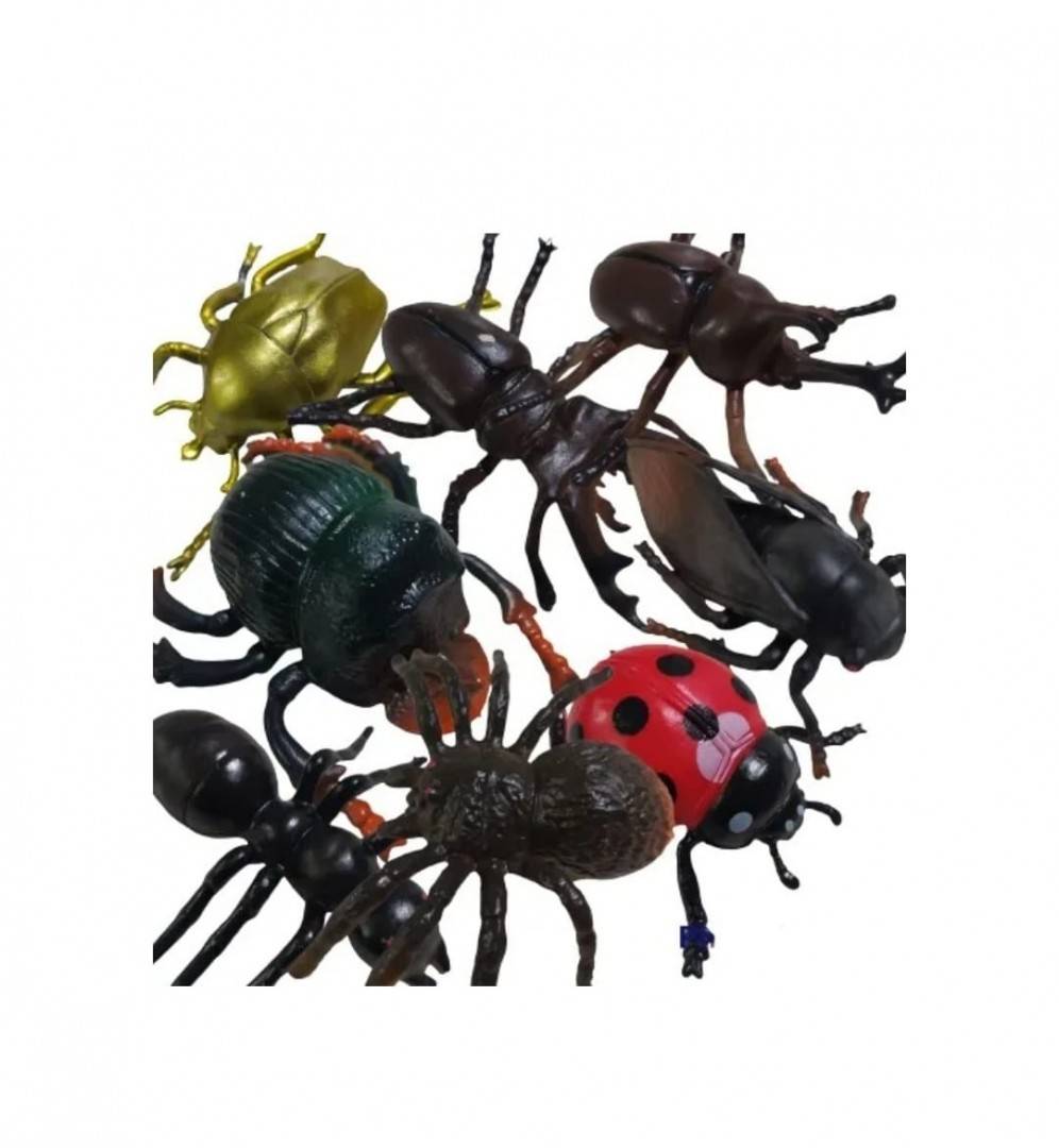 Set 8 Insecte, Insect World Nature, multicolor, 12 cm
