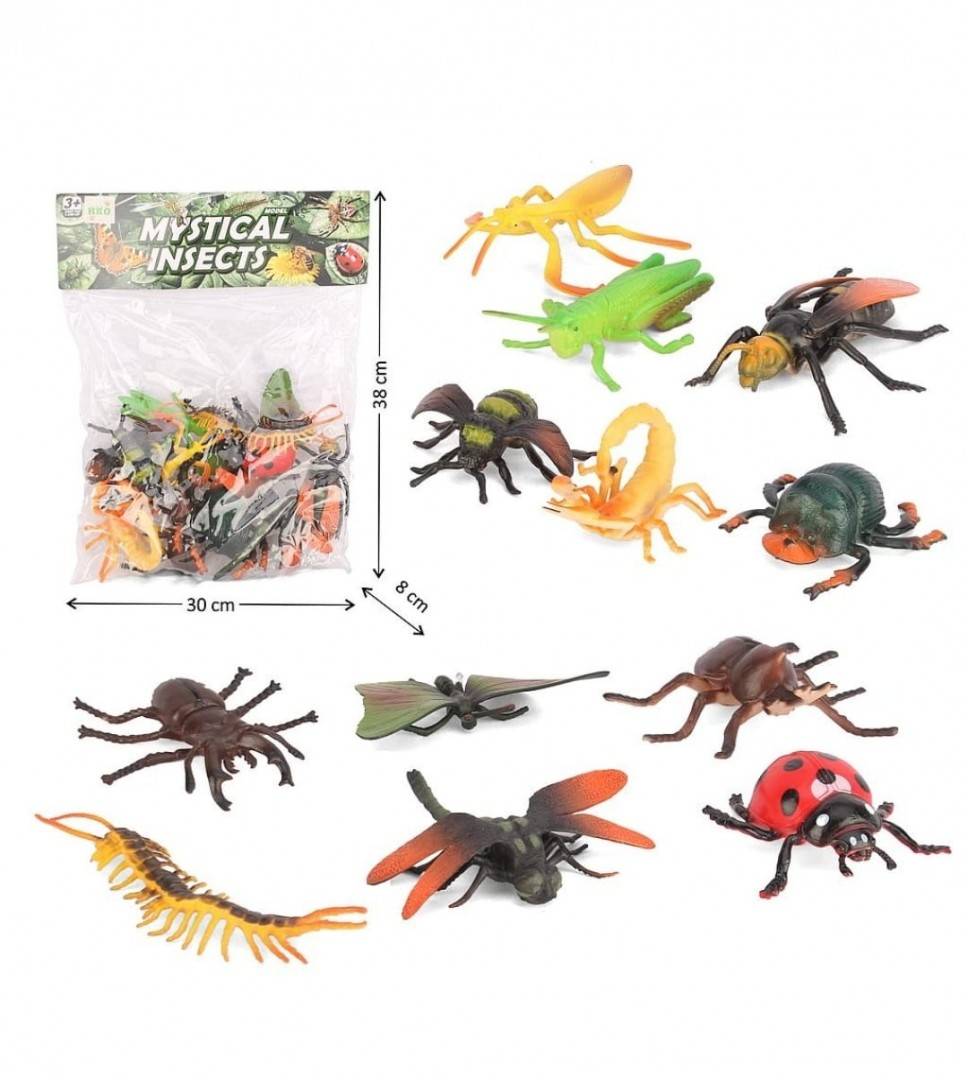 Set 8 Insecte, Mystical Insects, multicolor, 11 cm