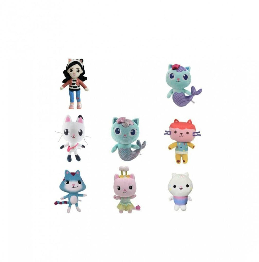 Set 8 Mascote de plus, Gabbys Dollhouse, multicolor, 20 cm - 29 cm