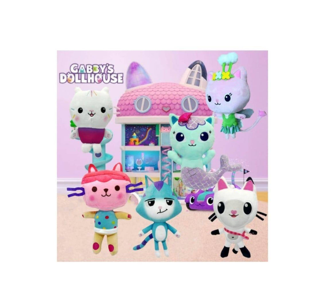Set 8 Mascote de plus, Gabbys Dollhouse, multicolor, 20 cm - 29 cm