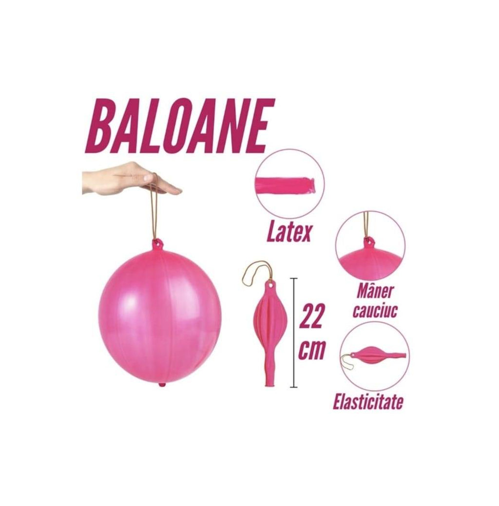 Set Baloane de petrecere de diferite culori, Latex Punch Ball, multicolor, 50 buc