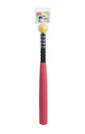 Set bata de baseball si minge, textura usor moale acoperita cu spuma, rosu, 60 cm