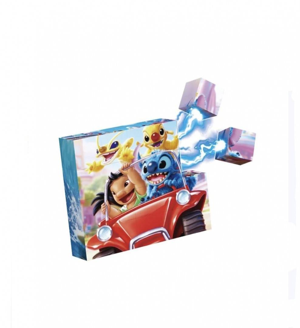 Set Blocuri magnetice de constructie, puzzle, Stitch, MASHASHOP, multicolor, 20 buc