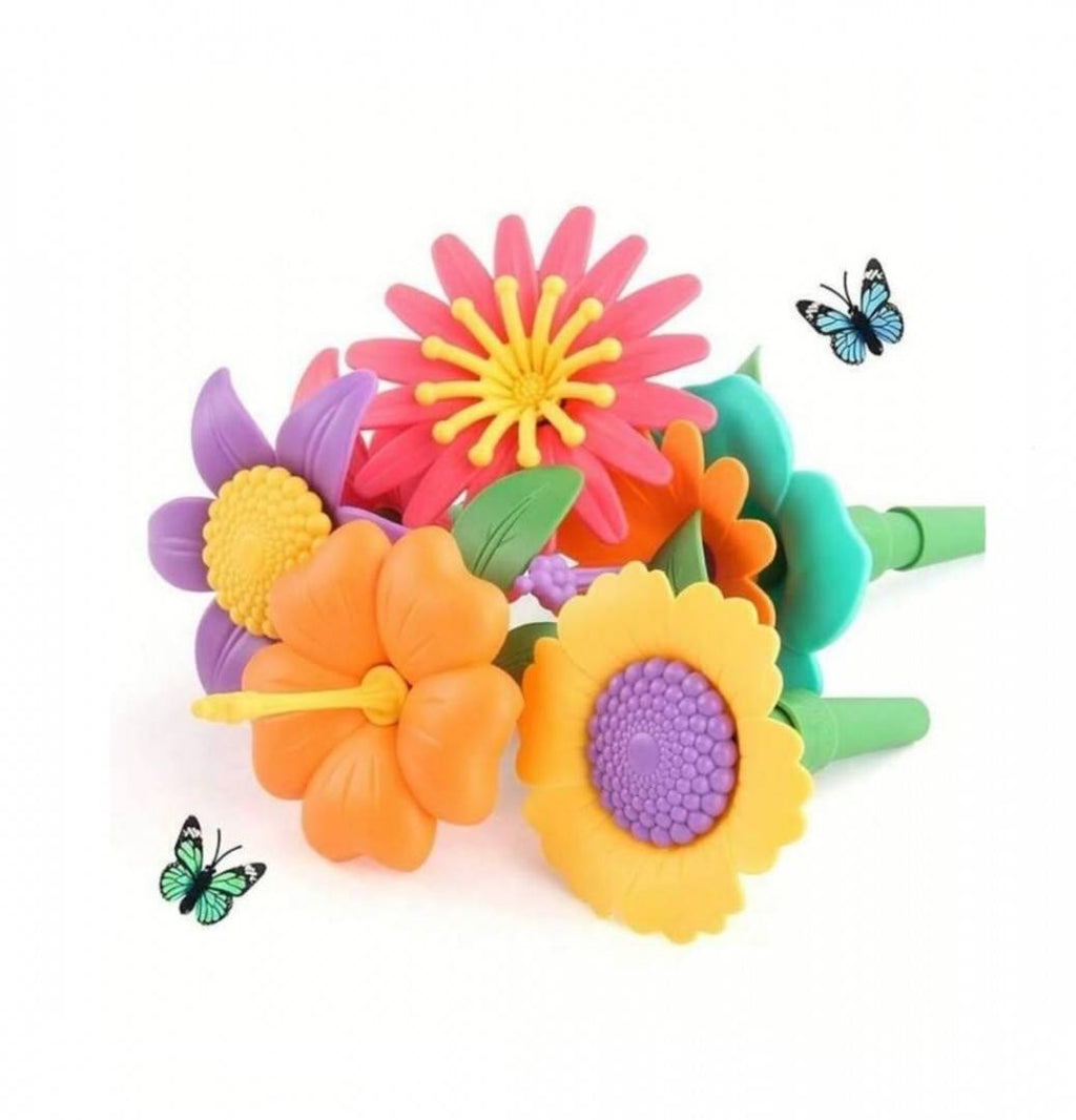 Set constructie, Gradina de flori, multicolor, 96 piese