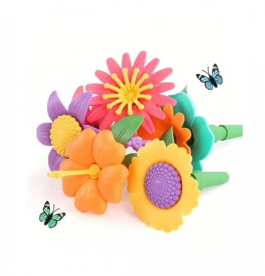 Set constructie, Gradina de flori, multicolor, 96 piese