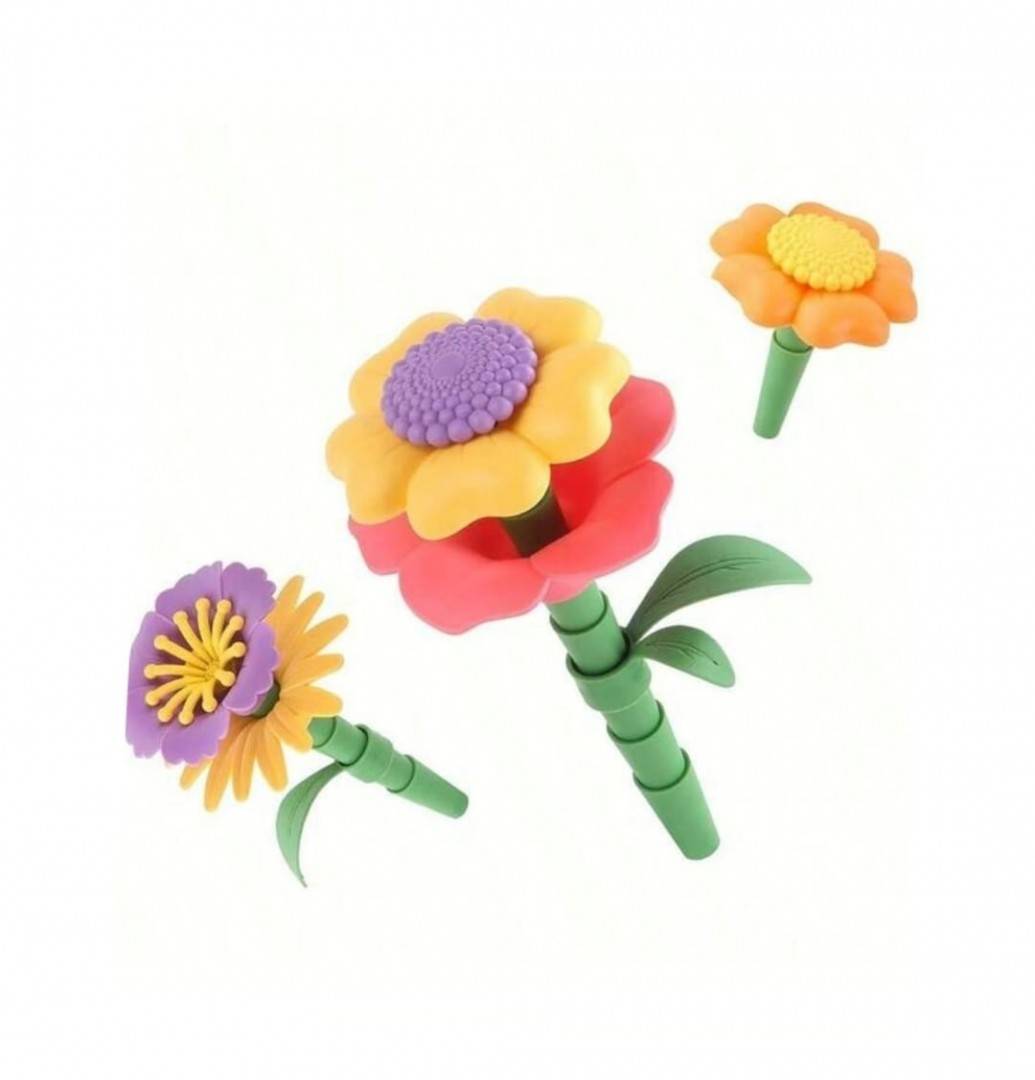 Set constructie, Gradina de flori, multicolor, 96 piese