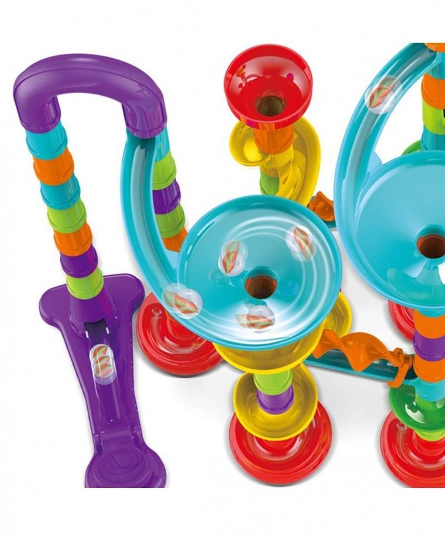 Set Constructie si Asamblare, Labirint cu bile, multicolor, 113 piese
