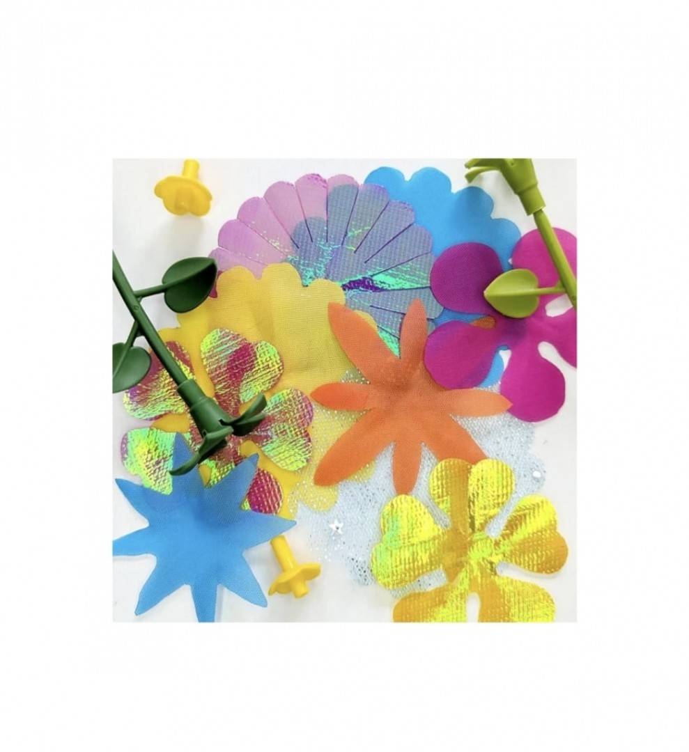 Set creativ cu aranjamente florale, Fabrica de flori, blocuri de constructie in forma de flori, 189 piese