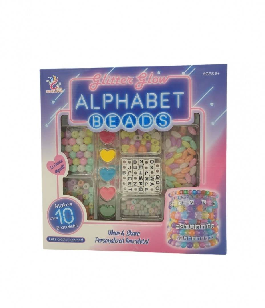 Set creativ pentru margelit, margele diverse culori, multicolor
