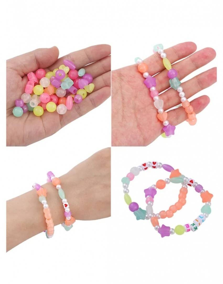 Set creativ pentru margelit, margele diverse culori, multicolor