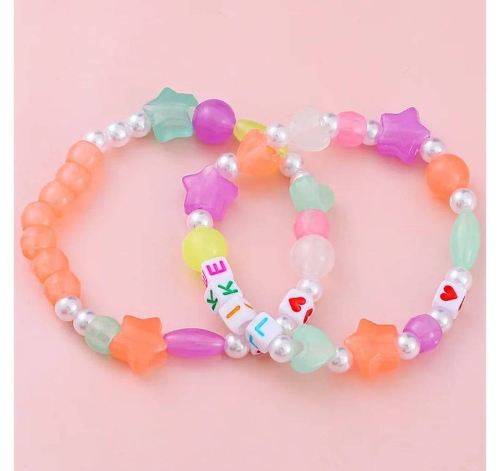 Set creativ pentru margelit, margele diverse culori, multicolor