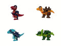 Set de asamblare, 4 Dinosauri cu arpi, 2 surubelnite, multicolor