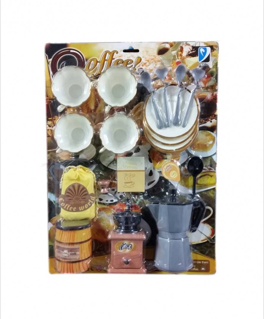 Set de bucatarie, Filtru si Rasnita de cafea, 17 piese, multicolor