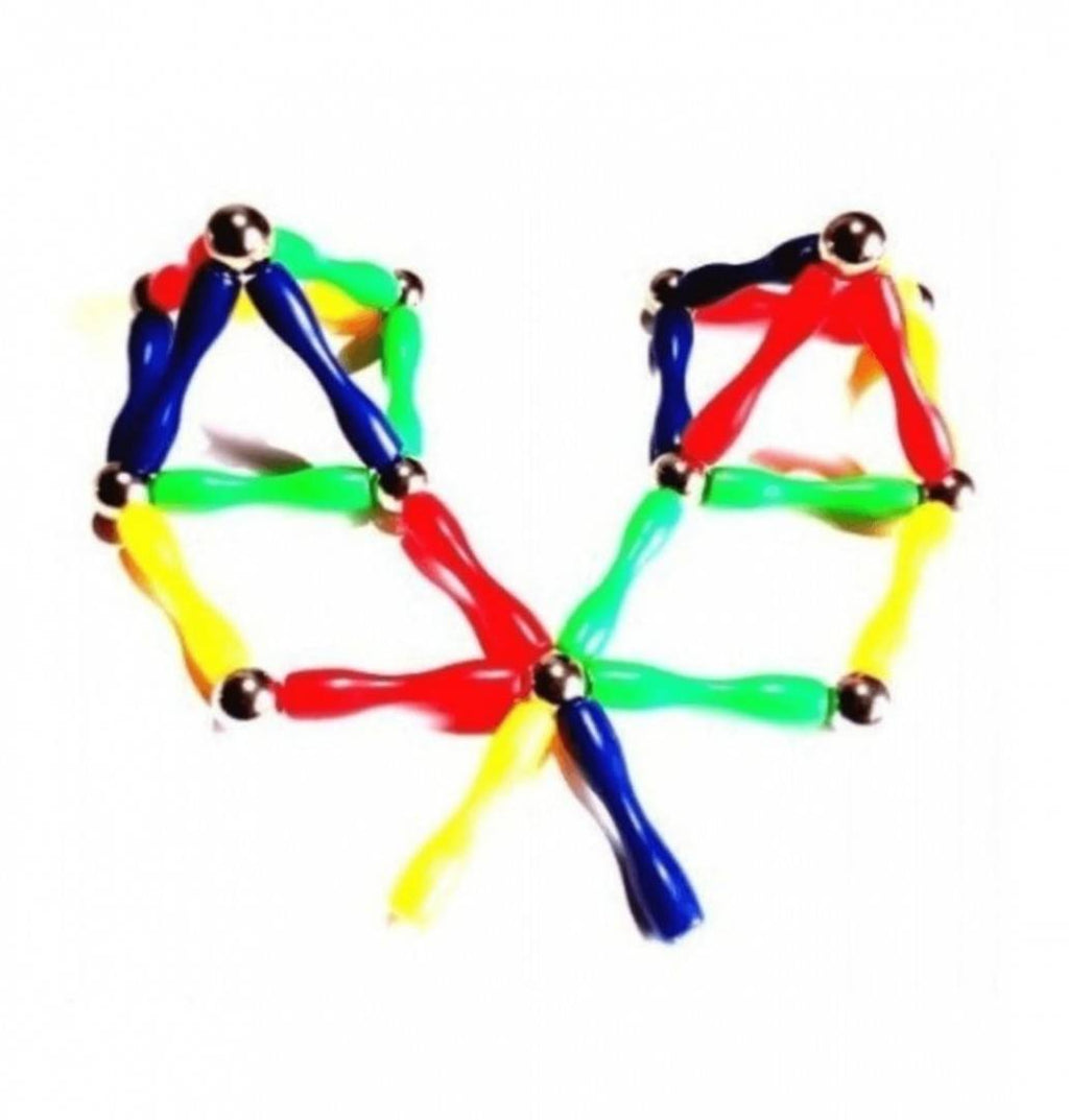 Set de constructie 3D, Magnetspiel, magnetic, multicolor, 50 piese