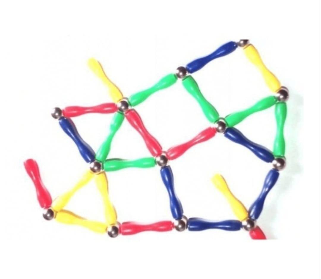 Set de constructie 3D, Magnetspiel, magnetic, multicolor, 50 piese