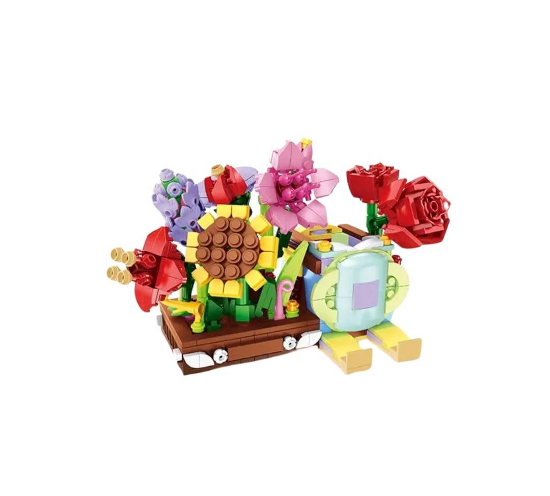 Set de constructie Flowers, tema floare, multicolor, 752 piese