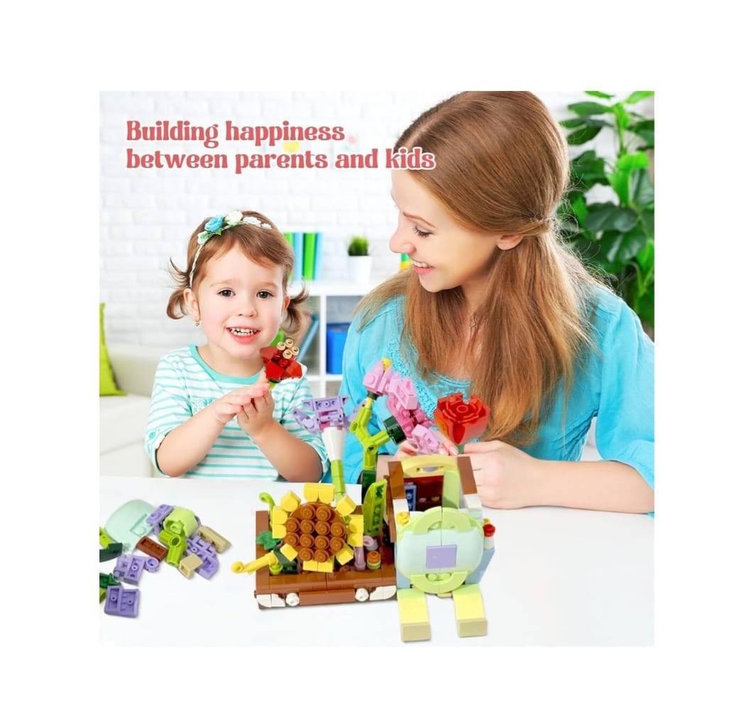 Set de constructie Flowers, tema floare, multicolor, 752 piese