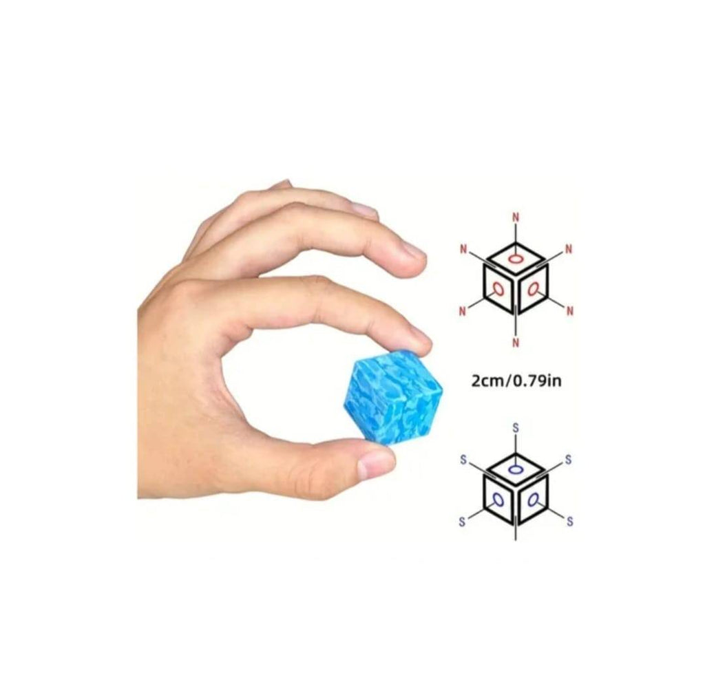 Set de constructie magnetic si figurine, tip Minecraft, cuburi, multicolor, 80 buc