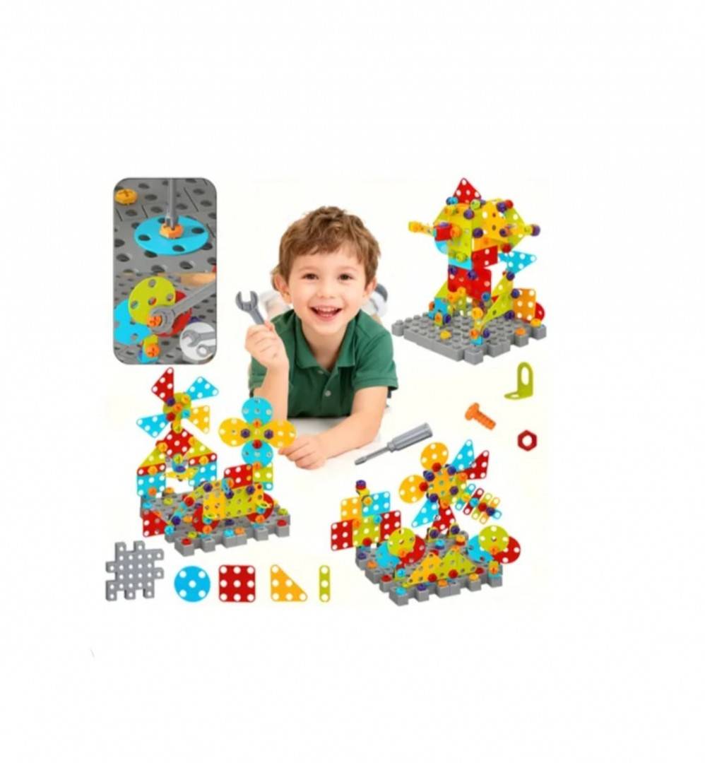 Set de constructie si asamblare, Placute, multicolor, 4 ani+