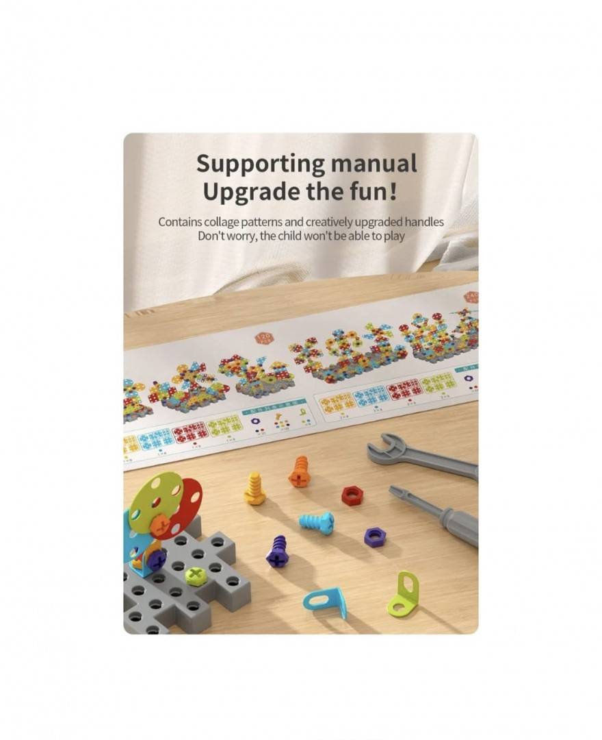 Set de constructie si asamblare, Placute, multicolor, 4 ani+