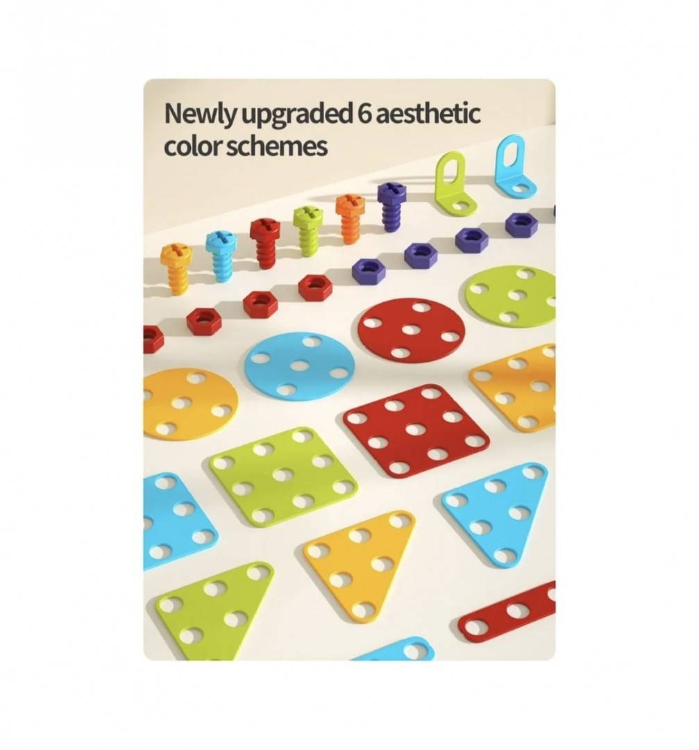 Set de constructie si asamblare, Placute, multicolor, 4 ani+