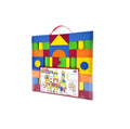 Set de construit, 46 Cuburi forme geometrice din burete, multicolor