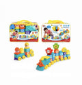 Set de cuburi de construit cu trenuleț, Amusing Blocks, cifre și forme, 32 piese