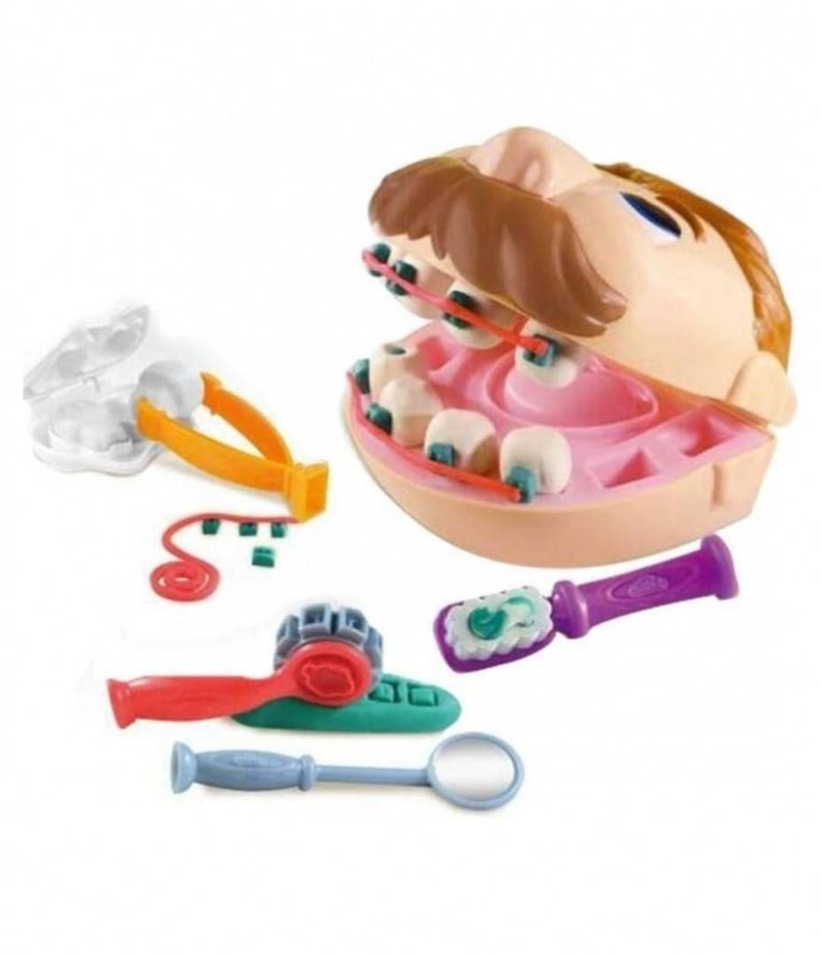 Set de joacă medicală cu plastilină, Stomatolog, multicolor