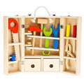 set trusa de scule de jucarie din lemn