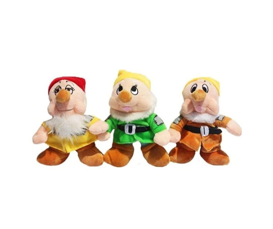 Set de plus, Alba ca Zapada cu cei 7 pitici, multicolor, 21 cm