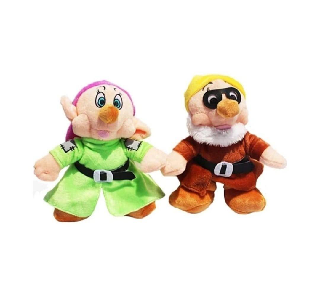 Set de plus, Alba ca Zapada cu cei 7 pitici, multicolor, 21 cm