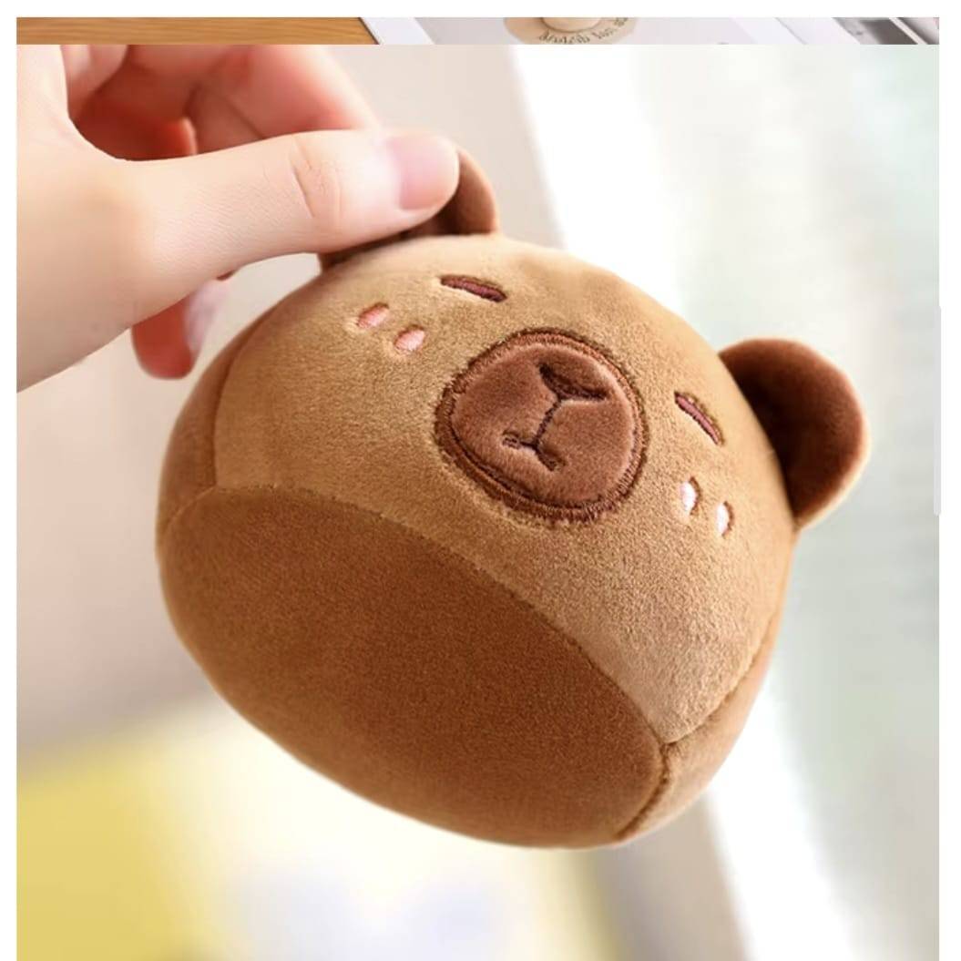 Set de plus, Capibara cu 6 pui, MASHASHOP, maro, 45 cm