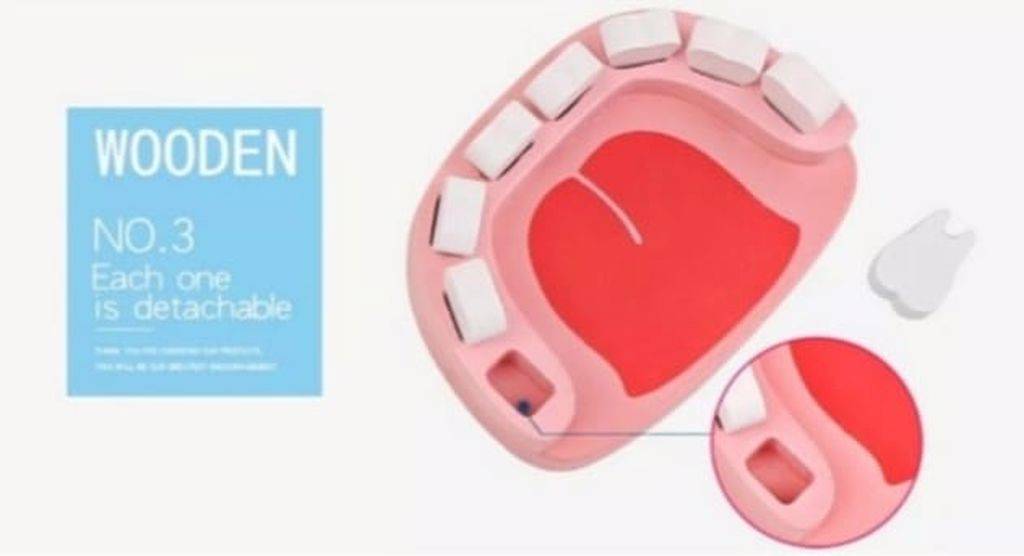 Trusa de doctor, dentist, din lemn, multicolor