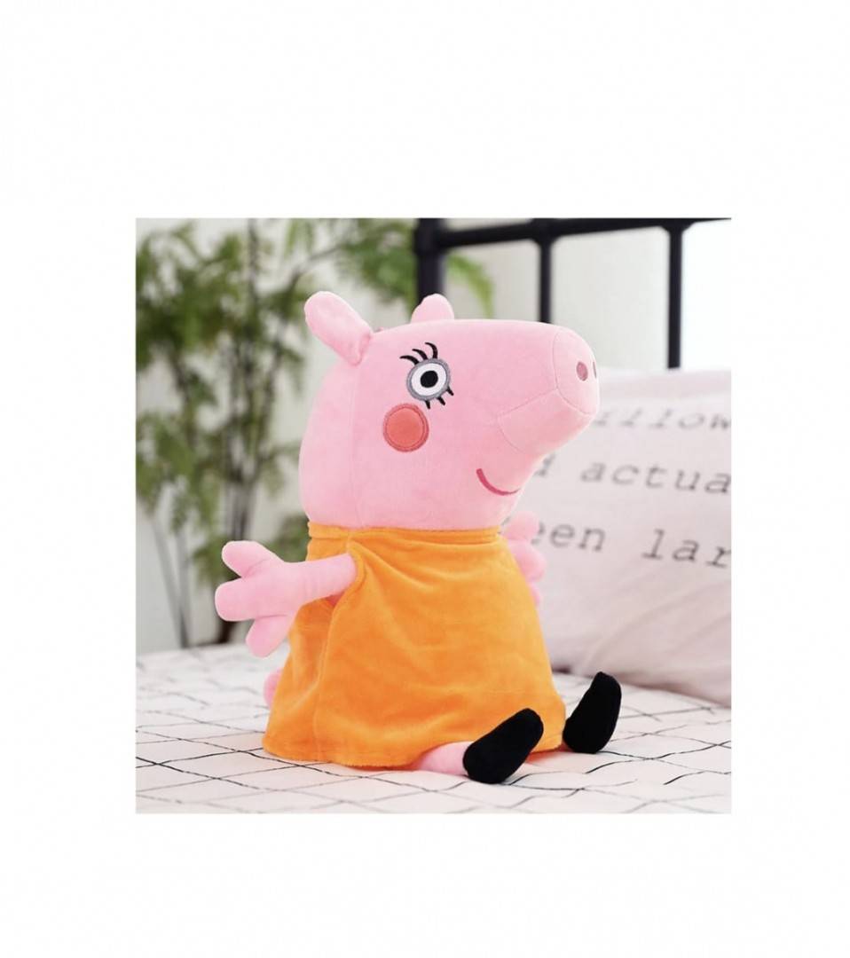 Set Familia Peppa Pig, muzicale din plus, multicolor, 30 cm
