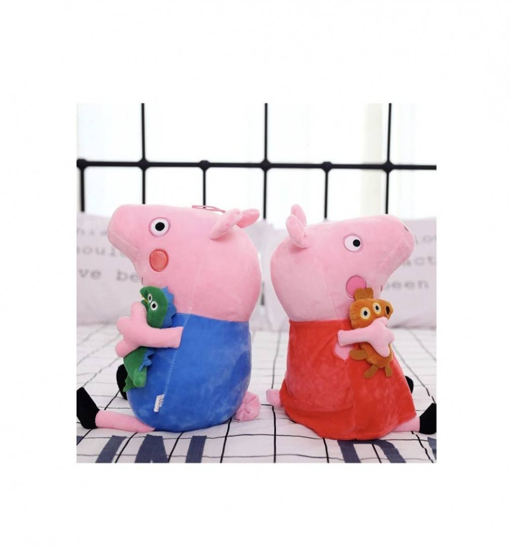Set Familia Peppa Pig, muzicale din plus, multicolor, 30 cm