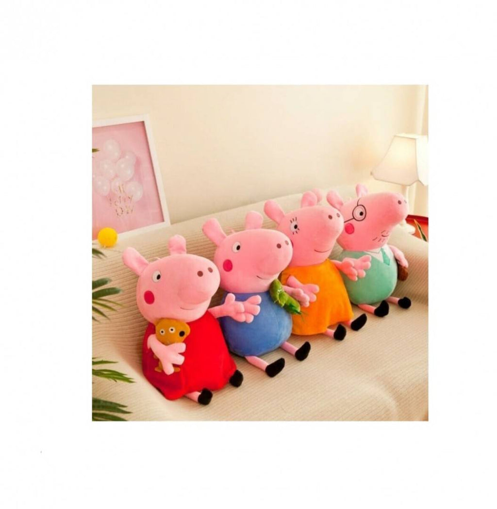 Set Familia Peppa Pig, muzicale din plus, multicolor, 30 cm